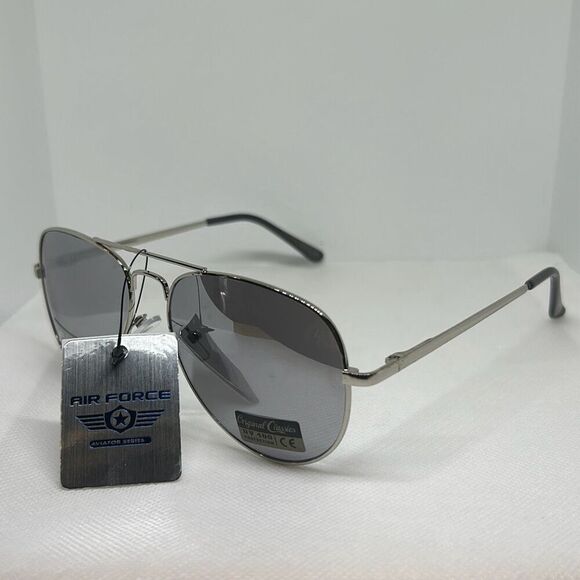 Air Force Aviator Mens Mirrored Sunglasses - Picture 1 of 3